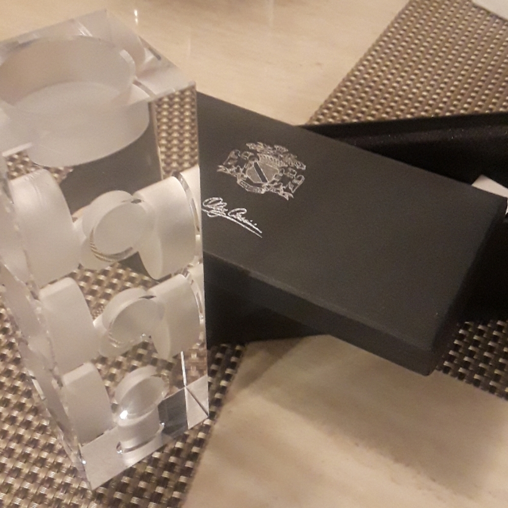 Crystal Oleg Cassini candle holder